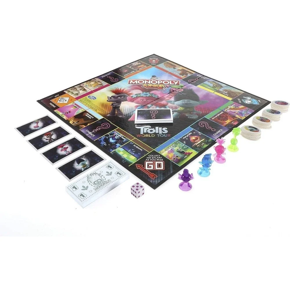 Monopoly Junior Game DreamWorks Trolls World Tour Edition ~ New Sealed Packaging